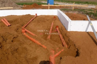 kanalizacja w płycie fundamentowej