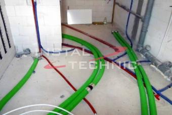 Instalacja wentylacji mechanicznej – rury pe-flex oraz Instalacja wodno-kanalizacyjna